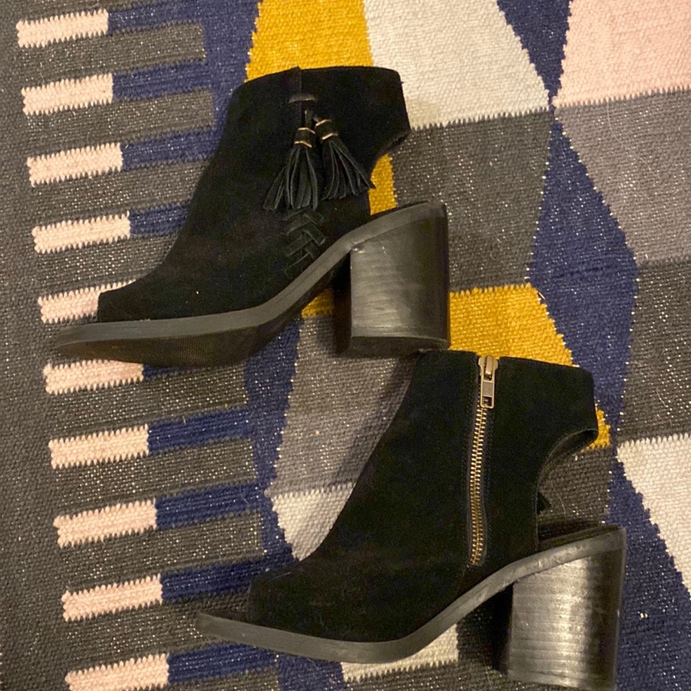 Black Peep Toe Heels
